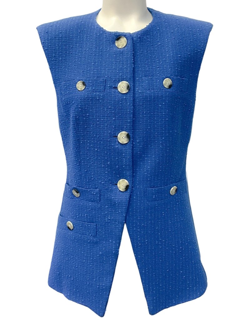Veronica Beard Cotton Tweed Tamara Vest